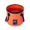 20L Orange Outdoor PVC Folding Water Bucket - Portable Fishing Barrel, Camping Water Storage, Car Washing Bag
