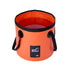 20L Orange Outdoor PVC Folding Water Bucket - Portable Fishing Barrel, Camping Water Storage, Car Washing Bag
