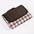 Coffee White Grid Foldable Waterproof & Moisture-Proof Picnic Blanket 150x100CM - 600D Three-Layer Composite Oxford Extra Large Mat for Beach & Camping