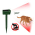 Classic Solar Powered Animal Repeller - PIR Sensor, Ultrasonic & Flashing Light Deterrent for Cats, Dogs, and Birds
