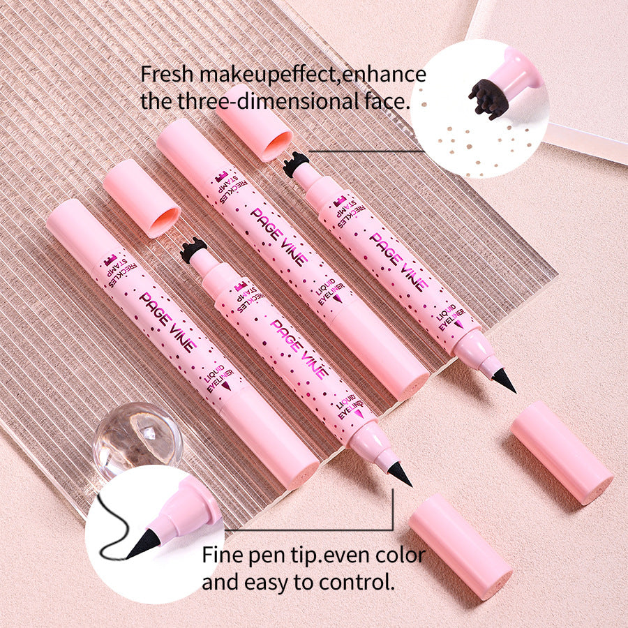2-Pack #01 Light 2-in-1 Double-Headed Freckle Pen & Eyeliner - Natural & Long-Lasting, Easy Coloring for Sun-Kissed Look