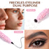 2-Pack #03 Dark 2-in-1 Double-Headed Freckle Pen & Eyeliner - Natural & Long-Lasting, Easy Coloring for Sun-Kissed Look