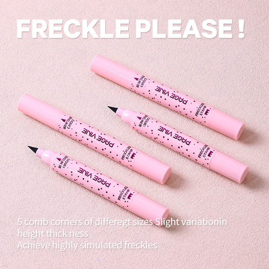 2-Pack #04 Espresso 2-in-1 Double-Headed Freckle Pen & Eyeliner - Natural & Long-Lasting, Easy Coloring for Sun-Kissed Look