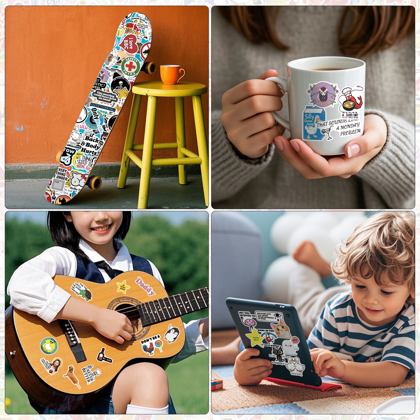 300 Pcs Prank Meme Graffiti Stickers Pack - Waterproof PVC Personalized Decals for Laptop, Luggage, Water Bottle DIY Decoration