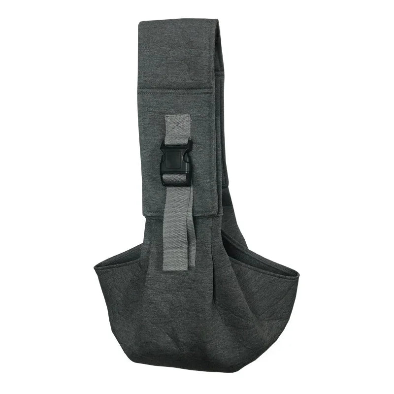 Dark Grey Adjustable Pet Carrier Sling Bag - Comfortable Wide Shoulder Strap Crossbody Tote for Cats and Small Dogs (Up to 13 lbs)