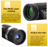 500x25 High Power HD Binoculars - Portable Concert Telescope with Phone Photography Capability, FMC Coated Optics
