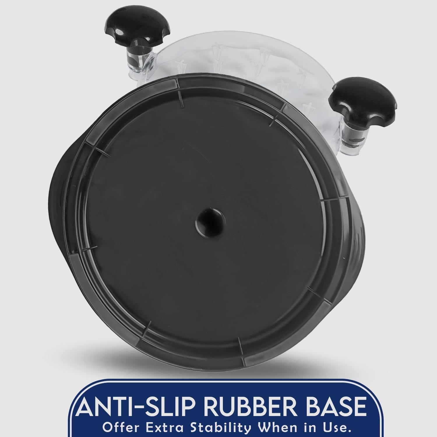 Black Chicken Shredder Machine with Transparent Lid & Brush - Manual Meat Chopper and Pulverizer for Cooked Chicken and Pet Food