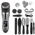Black Portable Electronic Pedicure File Set -  Waterproof Electric Foot Callus Remover with Dual-Speed and LCD Display, USB Rechargeable