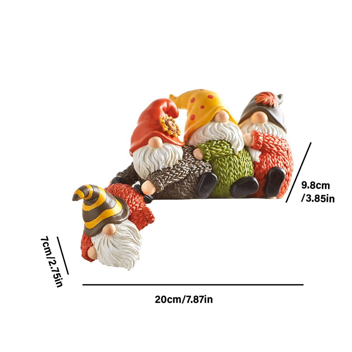 Resin Gnome Santa Figurines - Creative Miniature Desktop Ornaments and Garden Decor Craft