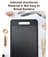 Black Aluminum Alloy Fast Thawing Dual-Sided Cutting Board(36.5x25CM) - Multifunctional Kitchen Tool with Garlic Grinder and Knife Sharpener