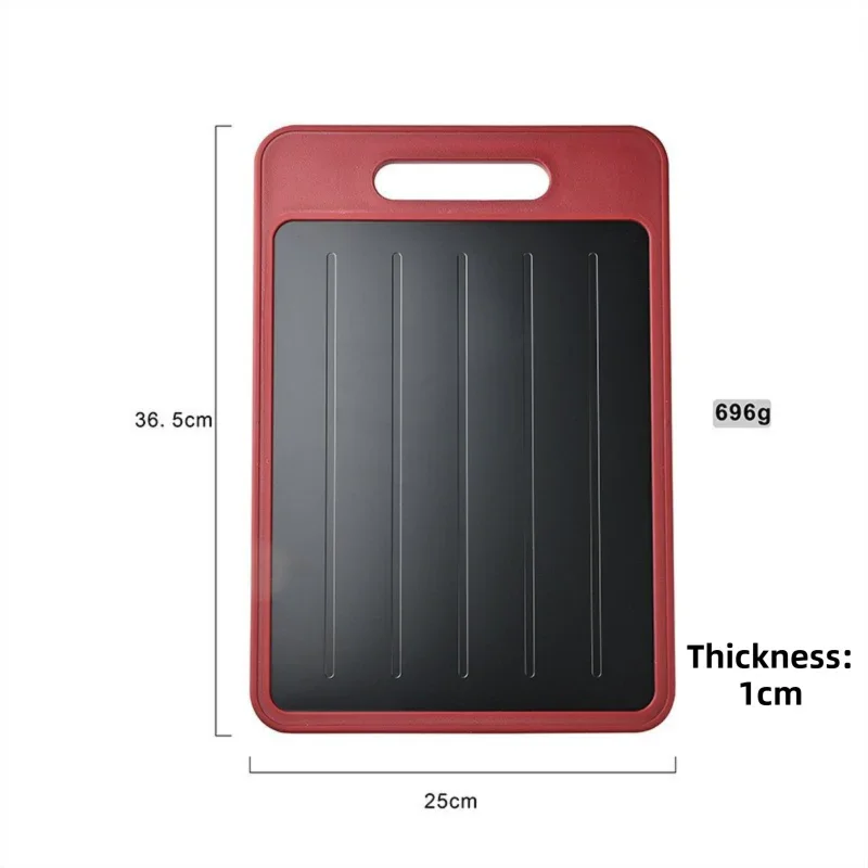 Fast Thawing & Cutting Board – Dual‑Sided Aluminum/PP, Garlic Grinder, Small