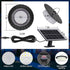 244 LED Solar Motion Sensor Pendant Light - IP65 Waterproof Barn/Patio Light with 4 Remote Modes and High Lumen Output