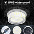 244 LED Solar Motion Sensor Pendant Light - IP65 Waterproof Barn/Patio Light with 4 Remote Modes and High Lumen Output