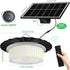 244 LED Solar Motion Sensor Pendant Light - IP65 Waterproof Barn/Patio Light with 4 Remote Modes and High Lumen Output
