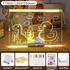 30x20CM LED Light-Up Tracing Doodle Board with 10 Brushes  - Erasable Fluorescent Drawing Tablet for Kids, Creative Painting, and Interactive Decoration/Gift