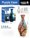160 PCS Autumn 3D Puzzle Vase - DIY Interlocking Flower Vase Kit, Home Decorative and Toy Gift for Mom