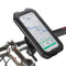 Black Bicycle Waterproof Phone Holder - Handlebar Mount with Sensitive Touch Screen, Anti-Drop & 360° Rotation Case for Navigation (Up to 7-inch Phones)