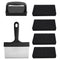 Stainless Steel BBQ Griddle and Grill Cleaning Tool Set - Scraper, 4  Cleaning Pad with TPR Handle Kit for Deep Cleaning