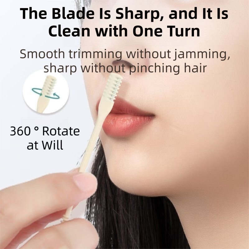 5 Pcs Nose Hair Scissors Set - Round-Tip Small Scissors and Manual Trimmer Kit for Safe Nasal Hair Grooming & Cleaning(Color Random)