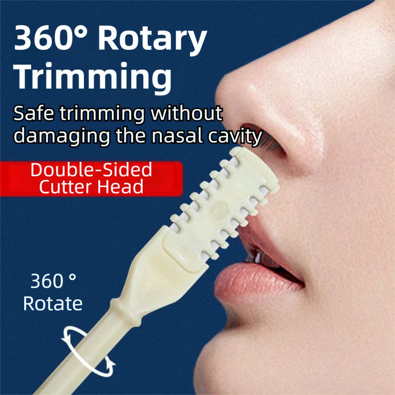 5 Pcs Nose Hair Scissors Set - Round-Tip Small Scissors and Manual Trimmer Kit for Safe Nasal Hair Grooming & Cleaning(Color Random)