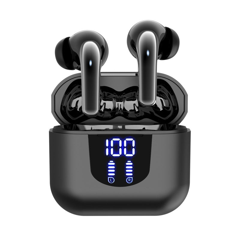 K06 True Wireless Stereo Earbuds (Black) - Digital Display, Long Battery Life, High-Fidelity Sound, and Low Latency with IPX4 Water Resistance
