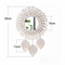 M0404 Bohemian Macrame Wall Hanging Mirror with Hand-Woven Petal Accents - Artistic Round Fringe Mirror for Home Decor
