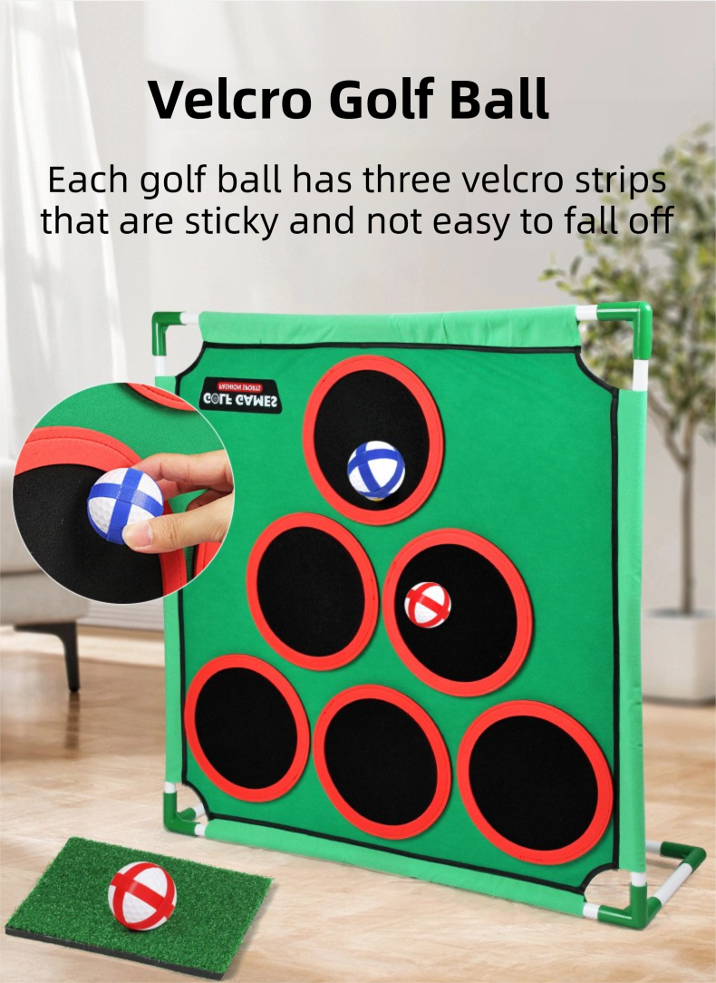 Indoor/Outdoor Golf Hitting Target Game Mat with Stand & Storage Bag - Family Fun Interactive Sports Toy and Practice Aid