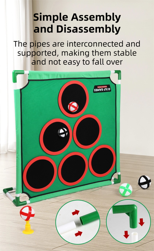 Indoor/Outdoor Golf Hitting Target Game Mat with Stand & Storage Bag - Family Fun Interactive Sports Toy and Practice Aid