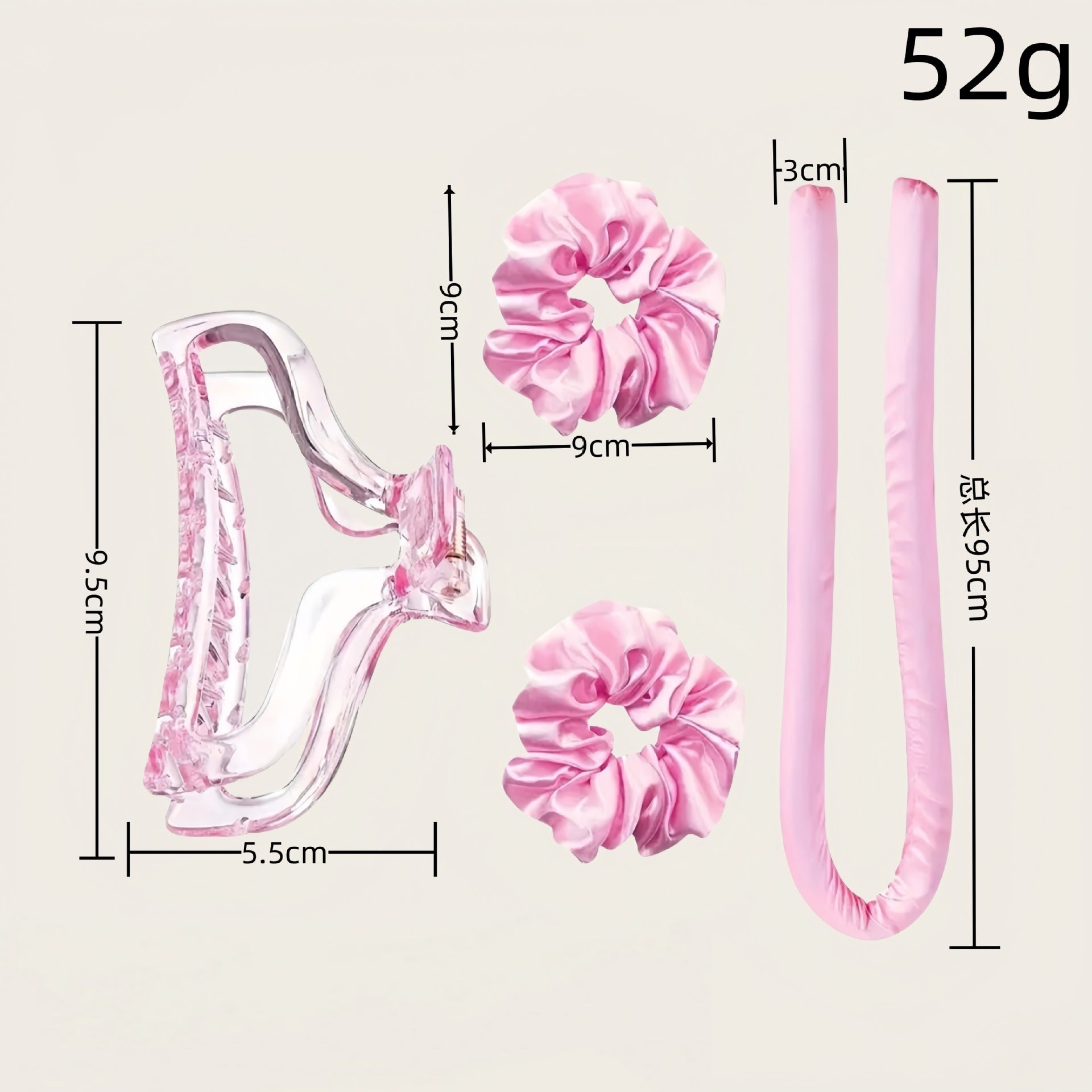 12-Piece Heatless Hair Curler Set for Damage-Free Curls & Comfortable Sleep - Soft Sponge Sleep-In Rollers for DIY Styling (Pink)