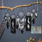 5-Piece Bohemian Handmade Dreamcatcher Wall Hanging Set (Black) - Nordic Style Feather Room Decor with Premium Gift Box