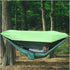 290 x 140CM Professional Nylon Hammock with Integrated Mosquito Net & Sunshade - 2-Person  Anti-Rollover Camping Swing with Heavy-Duty Installation Kit (Light Green)