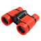 Red 6X30 Lightweight Kids Binoculars with Non-Slip Colorful Rubber Grips - Educational Outdoor Exploration Toy with Shoulder Strap