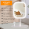 Portable LED Makeup Mirror with Integrated Fill Light & Storage Chassis - 360°Rotatable High-Definition Stylish Tabletop Vanity Mirror(White)