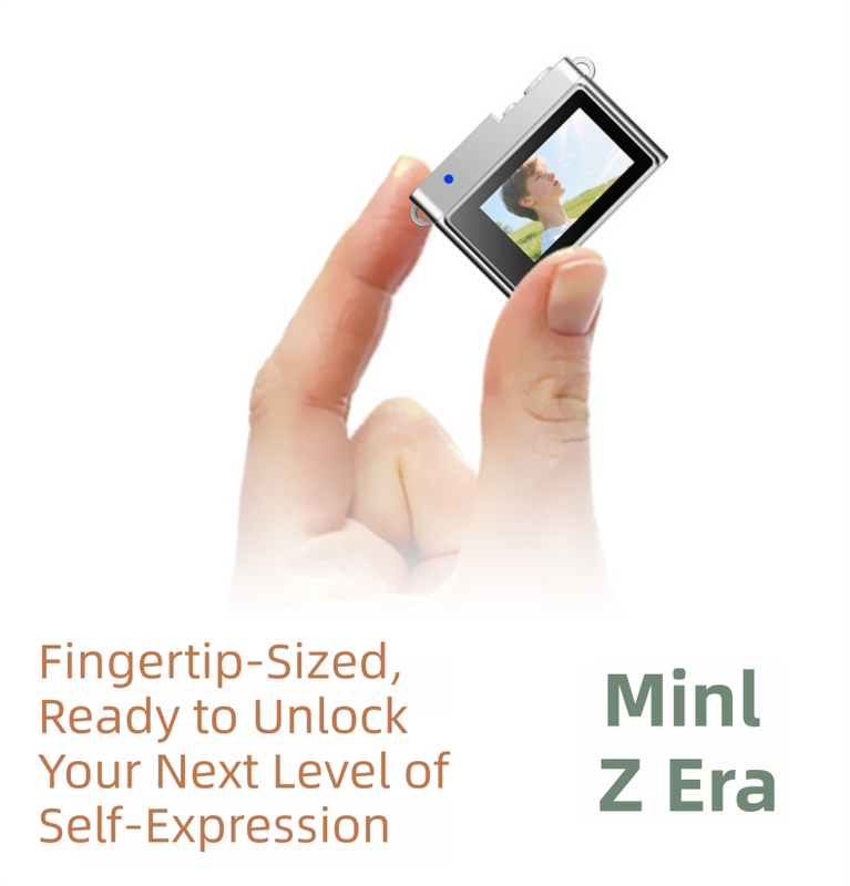 Retro Style Ultra-Mini Thumb Cam for Vlogging (White) - Portable Digital Photo & Video Recorder with 32GB Memory Card & 0.96