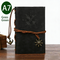 2-Pack A7 Nautical Vintage PU Leather Student Notebook - Pirate Style Strapped Diary with 150 Pages of Refillable Kraft Paper(Grass Green)