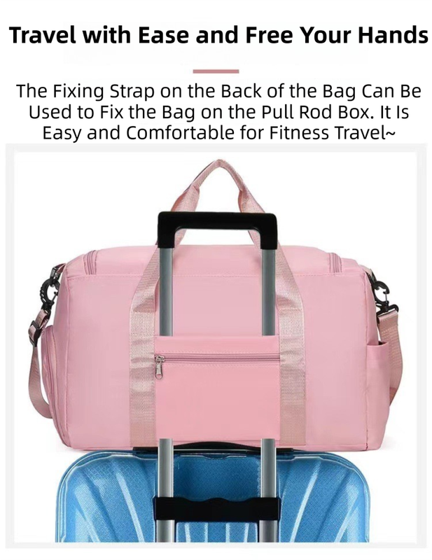 Grey Lightweight & Waterproof Sports Gym Bag with Separate Shoe Compartment, Adjustable Strap and Multiple Pockets - Large-Capacity Travel Duffel for Workout, Business & Getaways