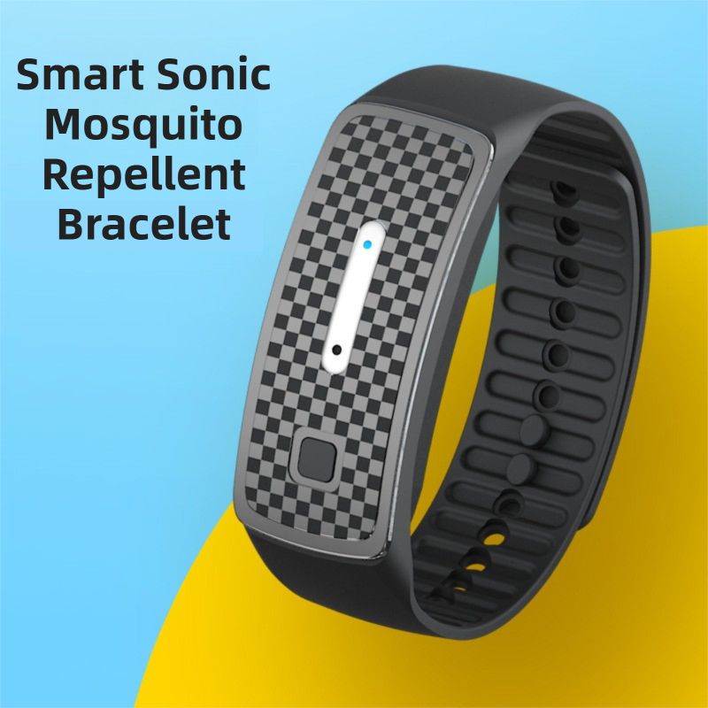 2-Pack White Portable Ultrasonic Mosquito Repellent Bracelet - Watch Style Insect Repeller, Pure Physical Protection USB Rechargeable