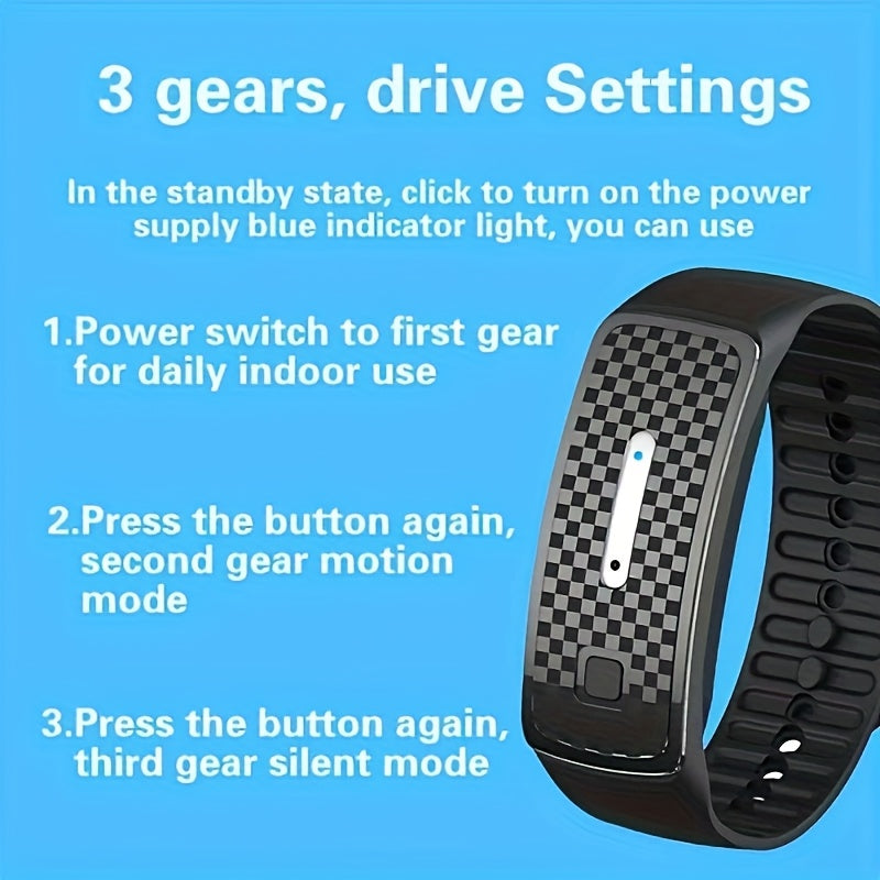 2-Pack White Portable Ultrasonic Mosquito Repellent Bracelet - Watch Style Insect Repeller, Pure Physical Protection USB Rechargeable