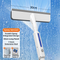 3-in-1 Spray Window Squeegee with 30cm Clean-Panel & 115cm Extension Pole - Multi-functional Spray, Scrub & Squeegee Tool with 3 Microfiber Cloths