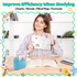 Purple X6 Mini Portable Bluetooth Instant Photo & Note Printer for Students - Deluxe 20-Piece Gift Set with 12 Paper Rolls, Color Pens & Storage Bag