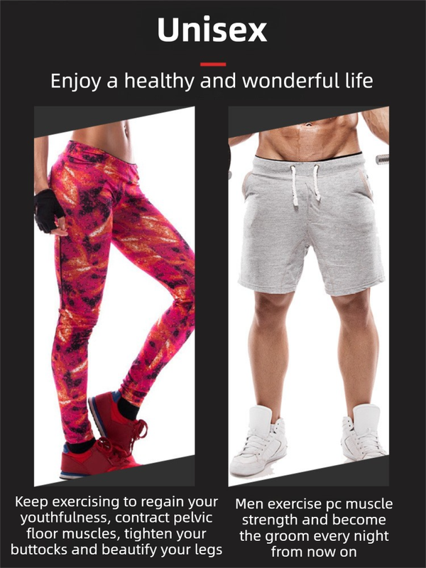 Black 35KG High-Resistance Kegel Trainer With Smart Counter & Leg Straps - Muscle & Thigh Slimming Equipment with Jump Rope & 2 Handles Attachment