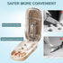 Beige Portable Mini Pill Organizer with 1/2 & 1/4 Precision Cutter - 3-Compartment Daily Travel Medicine Case with Rolling Knob Lock
