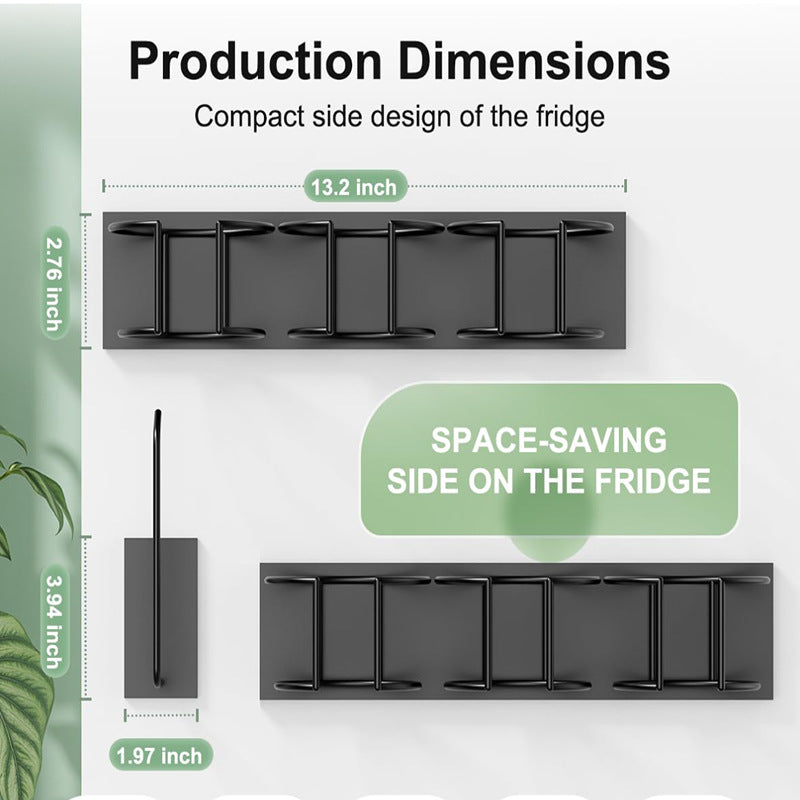 Drill-Free Magnetic Cup Organizer with Dedicated Lid Hook - Heavy Duty Carbon Steel Side Rack for Stanley Tumblers