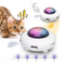 Smart Electric UFO Automatic Cat Toy - Self-Playing Teaser with 5 Rotating Feathers & Intelligent Indoor Obstacle Avoidance