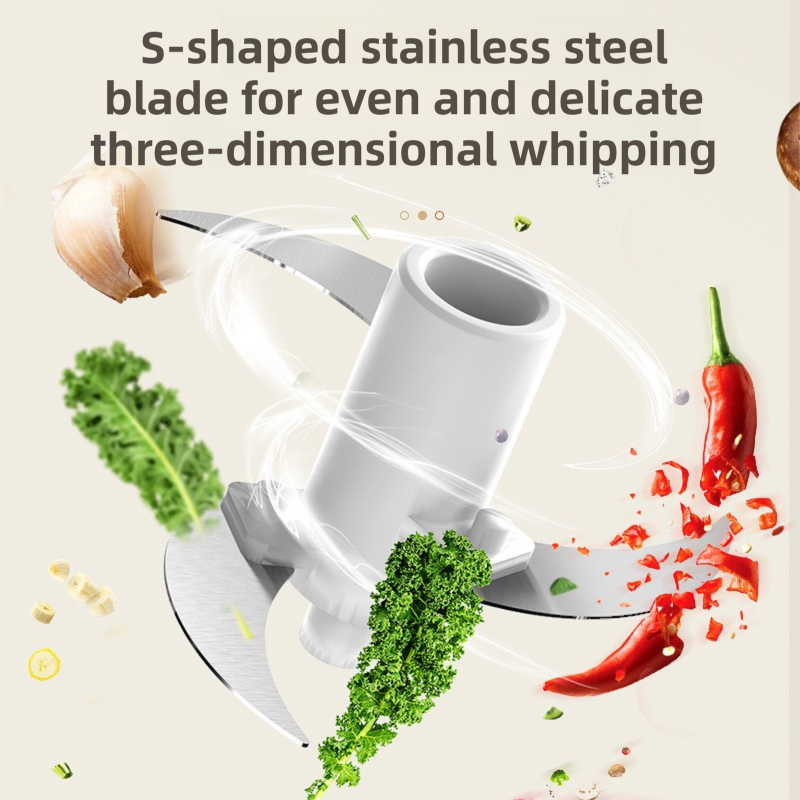 Green Wireless Electric Kitchen Grinder -  Portable 150ml Baby Food Maker with 3 Stainless Steel Blades, USB Charging