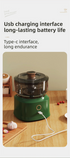 Green Wireless Electric Kitchen Grinder -  Portable 150ml Baby Food Maker with 3 Stainless Steel Blades, USB Charging