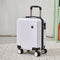 White 16 Inch Lightweight Carry-on Luggage for heights under 1.6m - Underseat & Overhead Cabin Hardside Suitcase