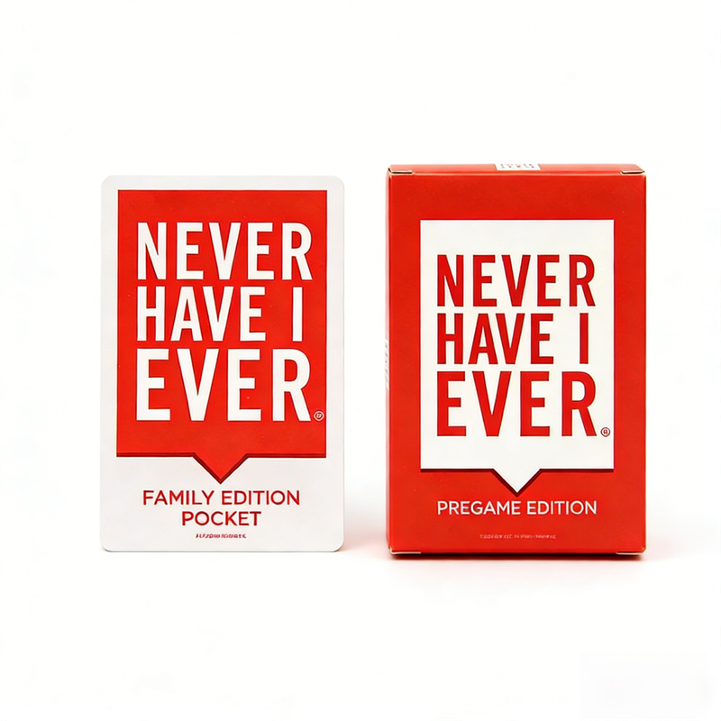2-Pack Never Have I Ever Card Game(Red & White Sets) - Interactive Party Tabletop Game & Hilarious Social Icebreaker for Teens and Adults