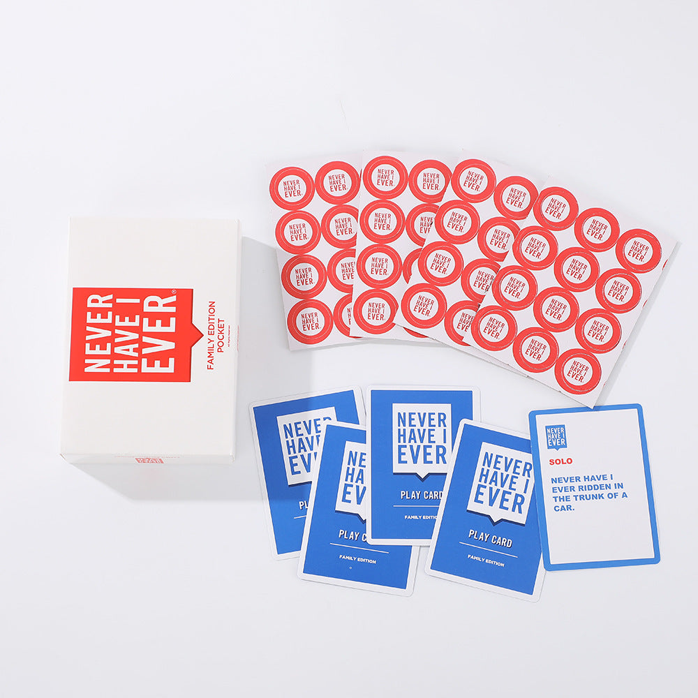 2-Pack Never Have I Ever Card Game(Red & White Sets) - Interactive Party Tabletop Game & Hilarious Social Icebreaker for Teens and Adults