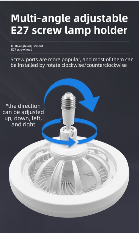 White Quiet Remote LED Ceiling Fan Light with Aromatherapy Slot and Removable E27 Base Socket -  Timer & Dimmable & 3-Speed & 3-Color Temperature Adjustable